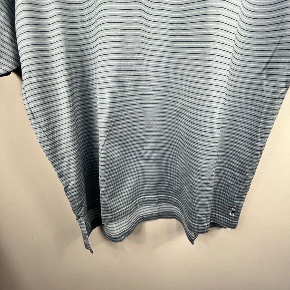 Bobby Jones Players Blue Striped Polo Shirt Size M Medium Short Sleeve - Picture 5 of 12